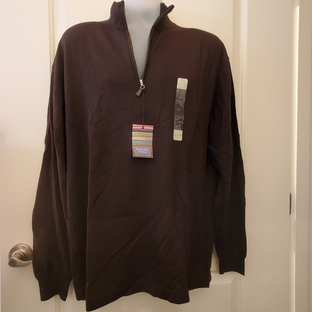Pronto Uomo Merino Wool Quarter Zip XLTall Sweater